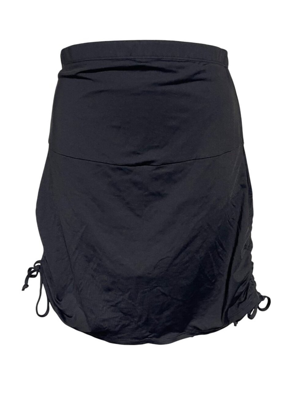 Anne Cole Black Adjustable Swim Skirt Womens Size M Nylon Blend Built-In Shorts